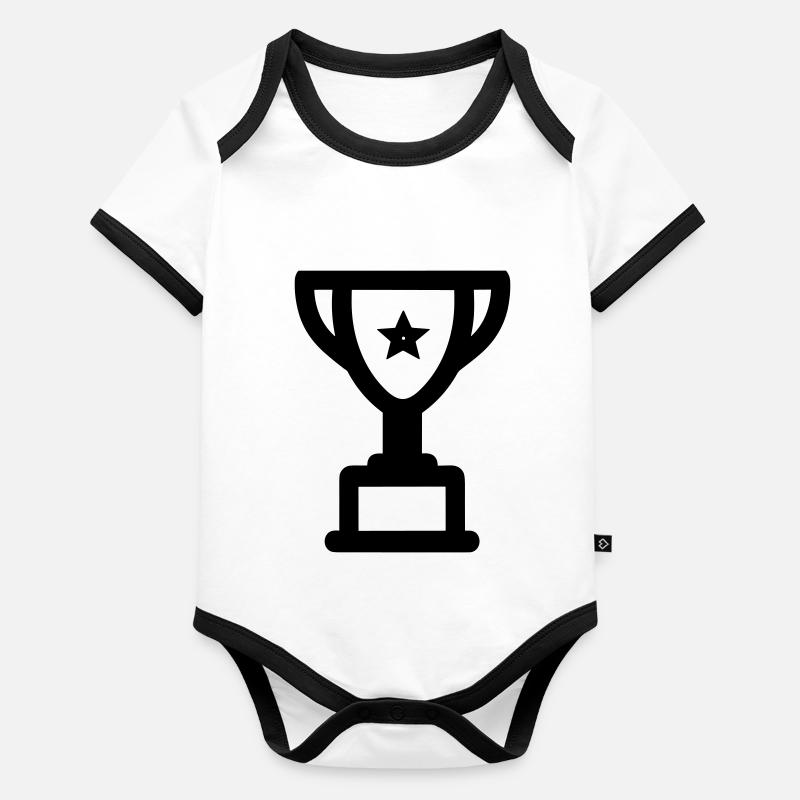 trophée Body Bébé bio contrasté manches courtes