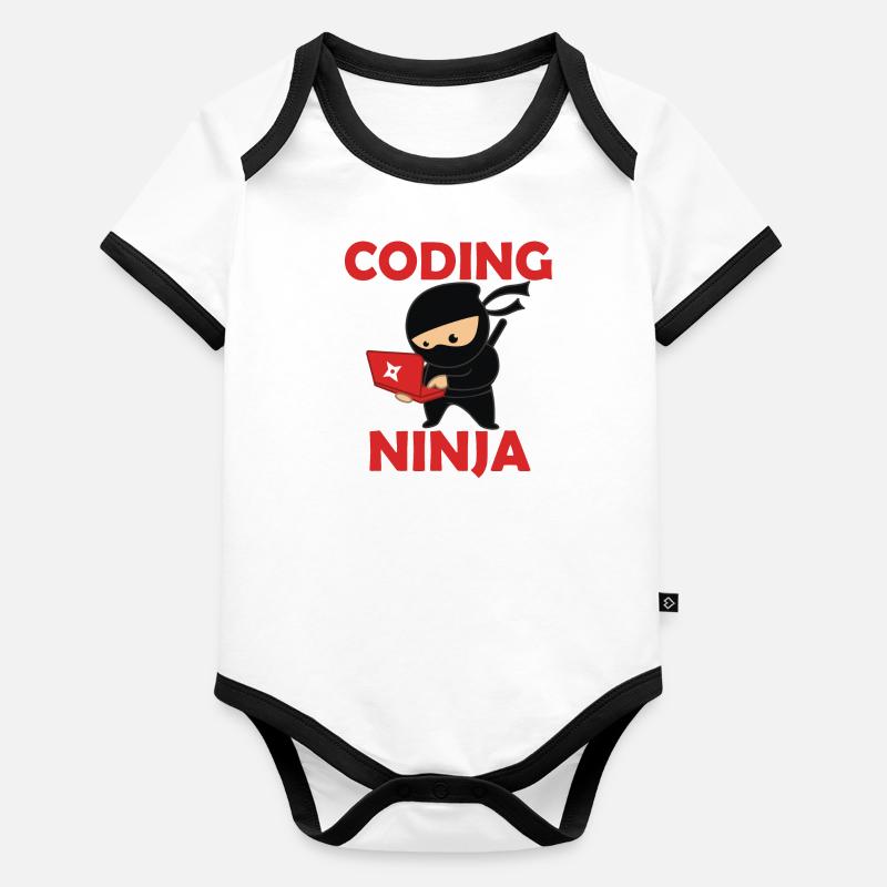 Codierung von Ninja Baby Bio-Kurzarm-Kontrastbody