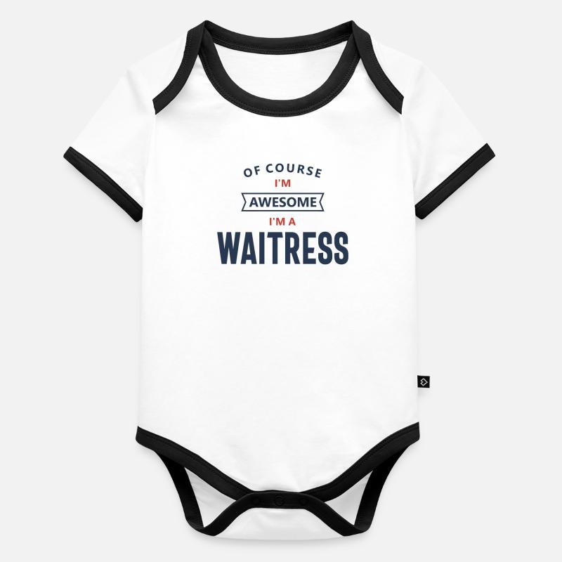 Kellnerin Beruf Baby Bio-Kurzarm-Kontrastbody