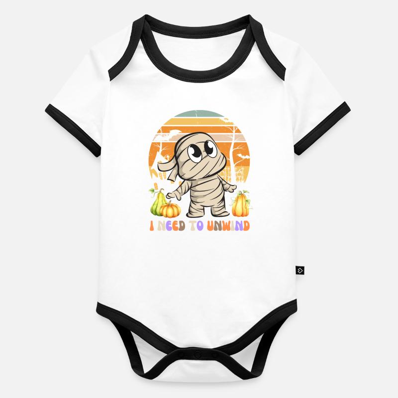 ICH MUSS MICH ENTSPANNEN Baby Bio-Kurzarm-Kontrastbody