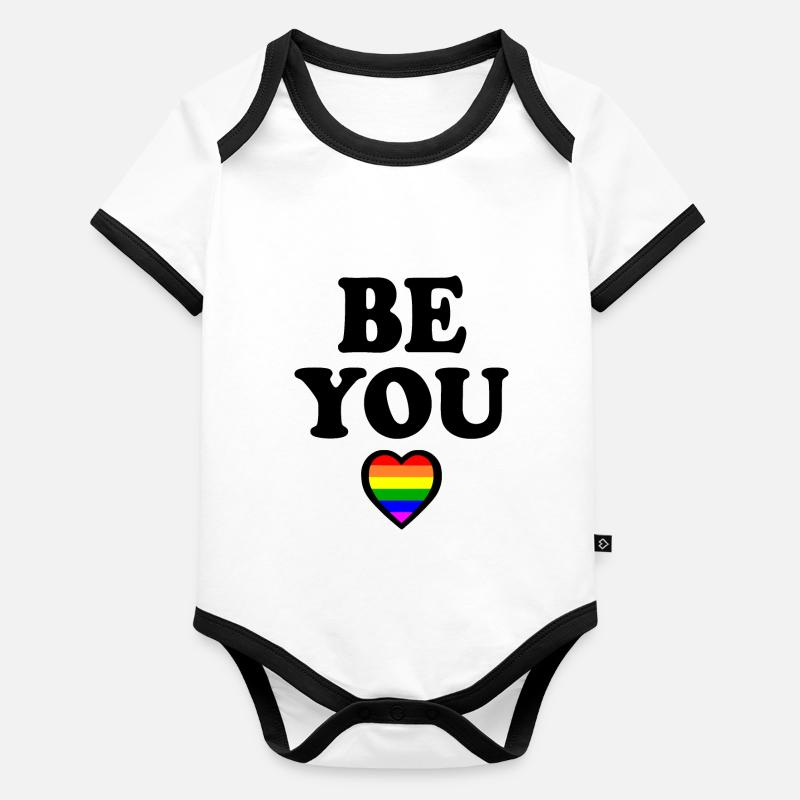 Be you Body Bébé bio contrasté manches courtes