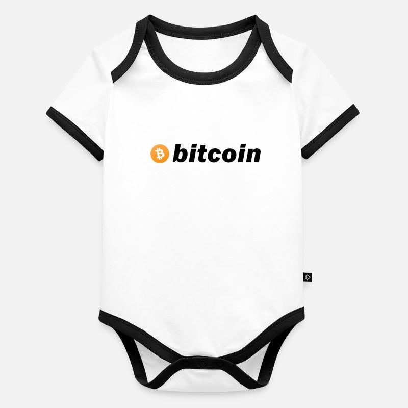 Bitcoin Baby Bio-Kurzarm-Kontrastbody