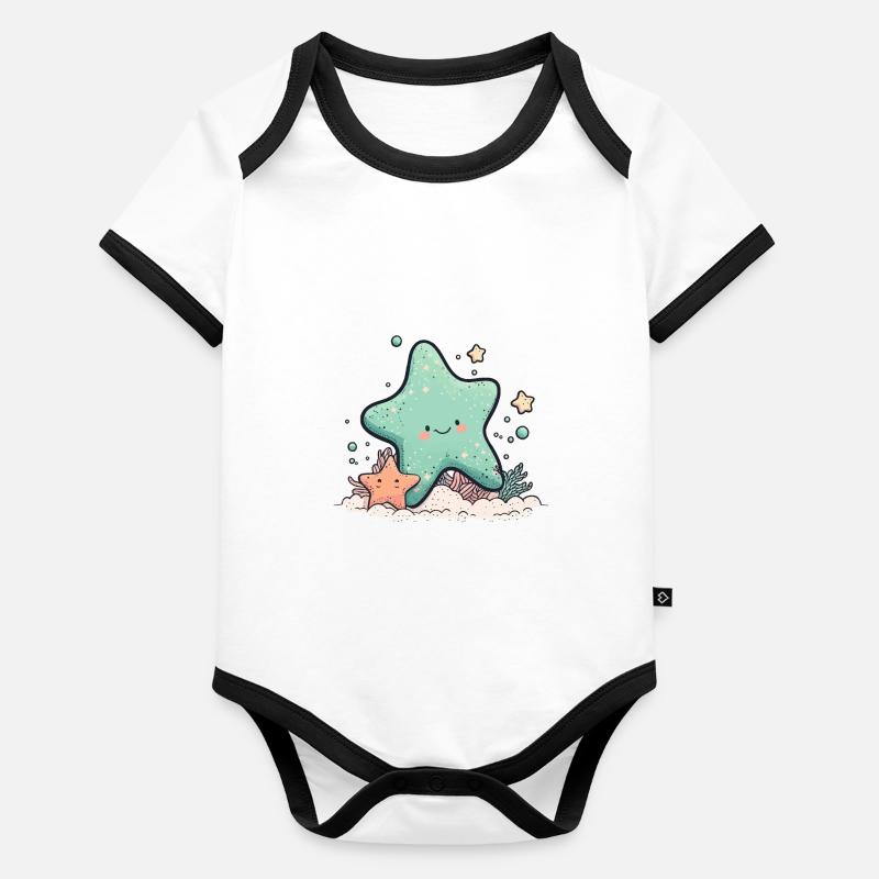 small starfish Organic Baby Contrasting Bodysuit