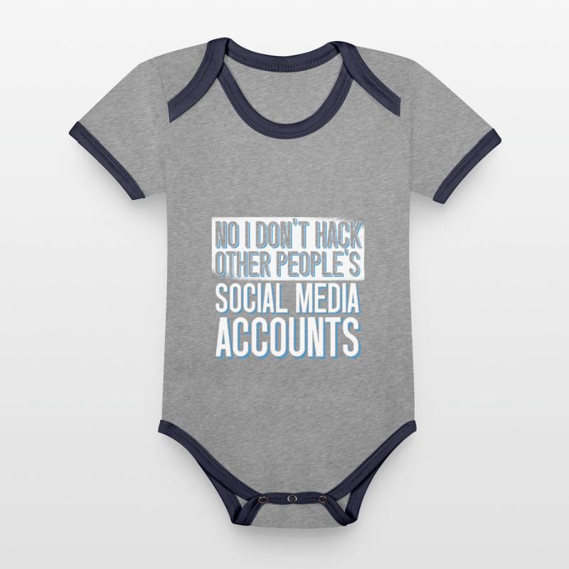 Programmer Coder Software Developer Organic Baby Contrasting Bodysuit