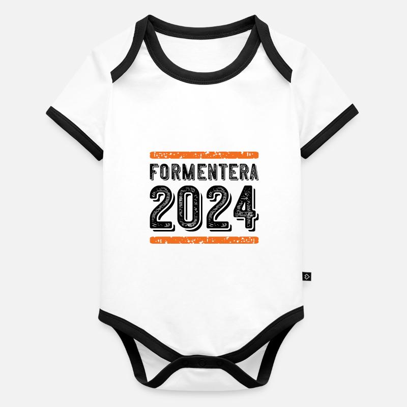 Millésime 2024 de Formentera Body Bébé bio contrasté manches courtes