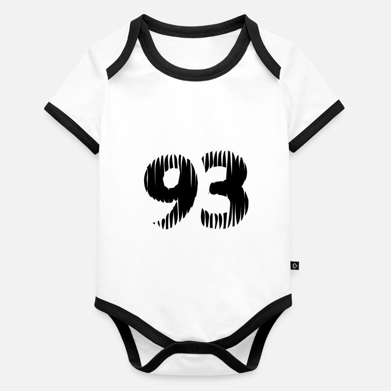 93 number jersey Organic Baby Contrasting Bodysuit
