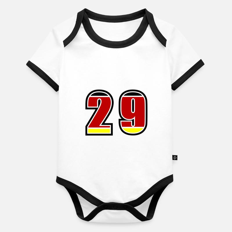 29 Number Germany Jersey Organic Baby Contrasting Bodysuit