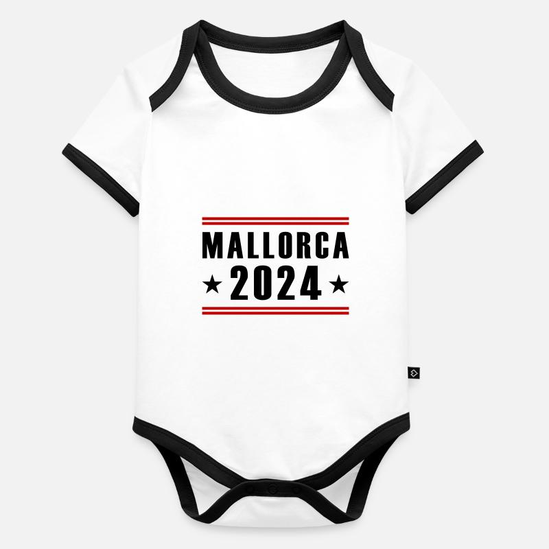 Majorque 2024 Body Bébé bio contrasté manches courtes