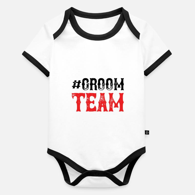 Groom Team Organic Baby Contrasting Bodysuit