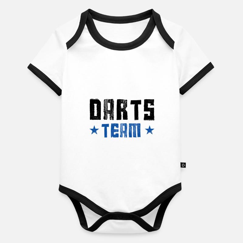 Darts Team Baby Bio-Kurzarm-Kontrastbody