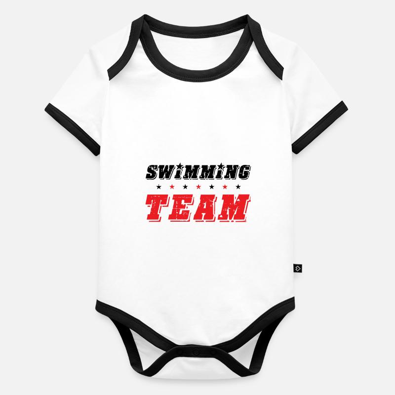 Équipe de natation Body Bébé bio contrasté manches courtes