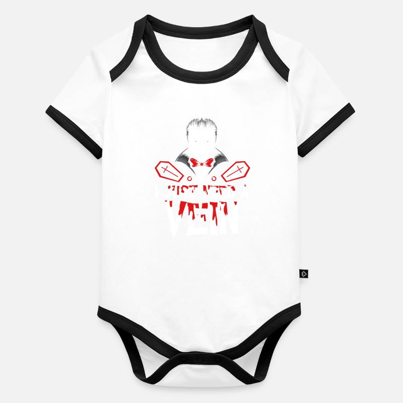 Horror Halloween Need a Vein Creepy Organic Baby Contrasting Bodysuit