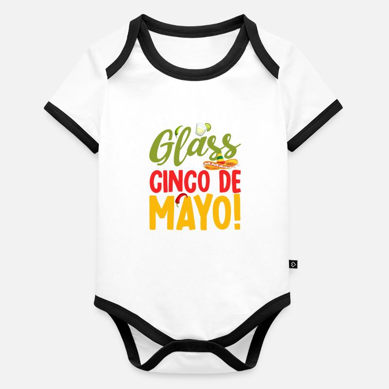 Cinco De Mayo Party Viva Mexico Cinco De Mayo Lehr Body Bébé bio contrasté manches courtes