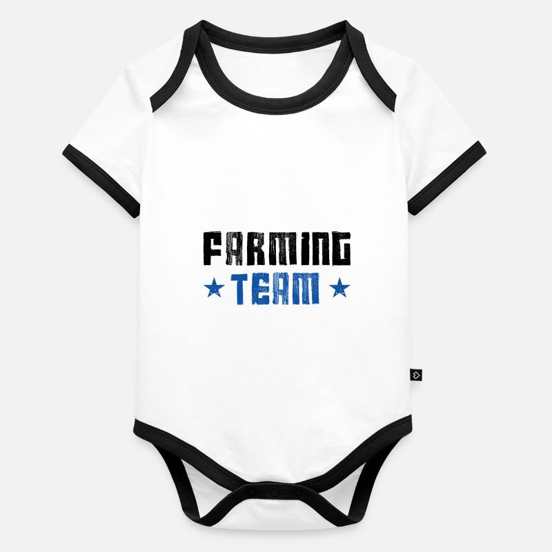 Farming Team Baby Bio-Kurzarm-Kontrastbody