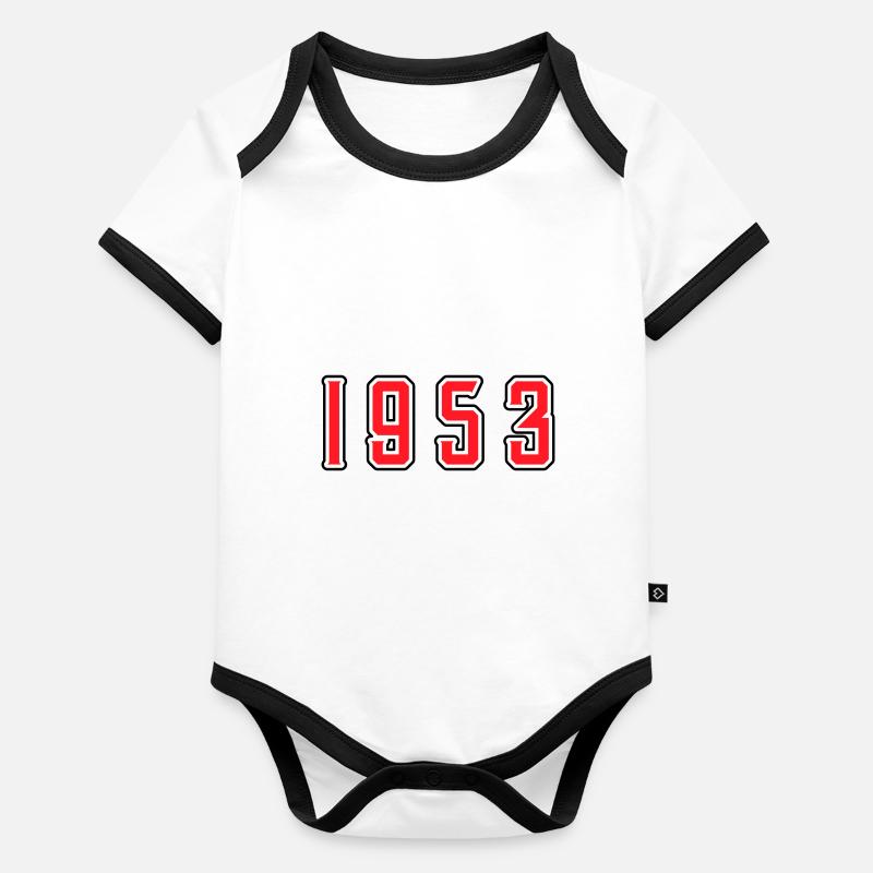 1953 Jahr Geburtstag Baby Bio-Kurzarm-Kontrastbody