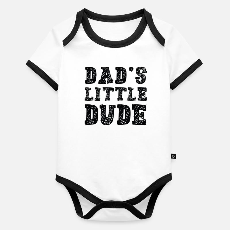 Le petit mec de papa Body Bébé bio contrasté manches courtes