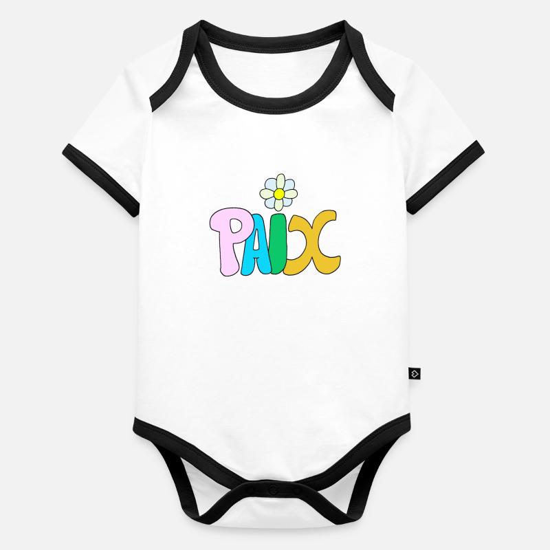 Peace Organic Baby Contrasting Bodysuit