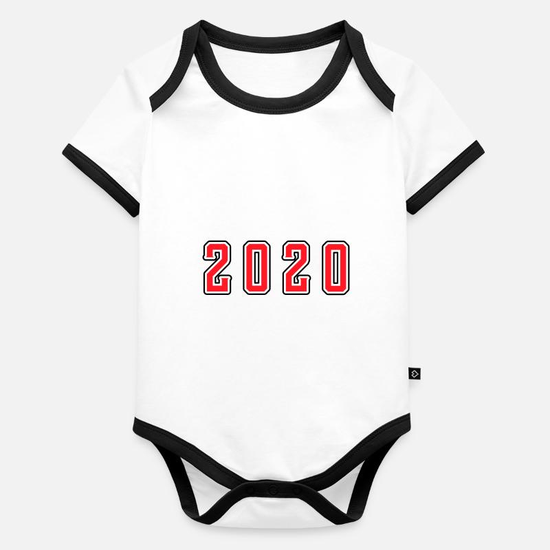 2020 year birthday Organic Baby Contrasting Bodysuit