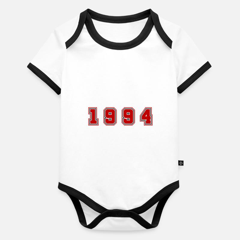 Numéro de l’année 1994 Body Bébé bio contrasté manches courtes
