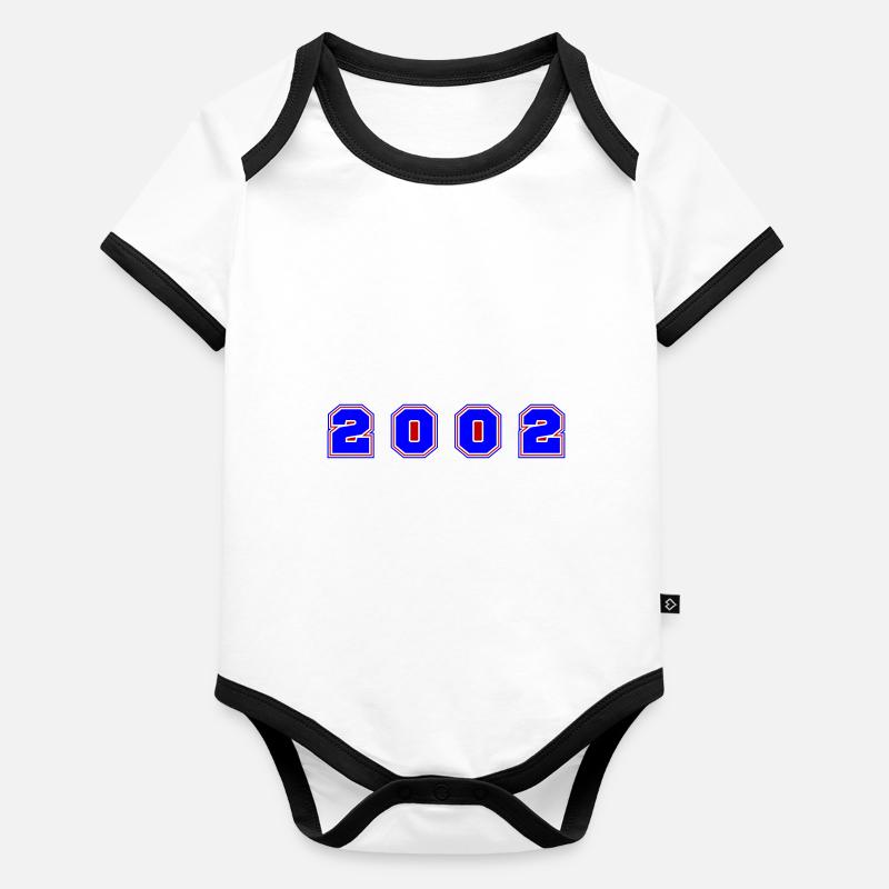 Numéro de l’année 2002 Body Bébé bio contrasté manches courtes