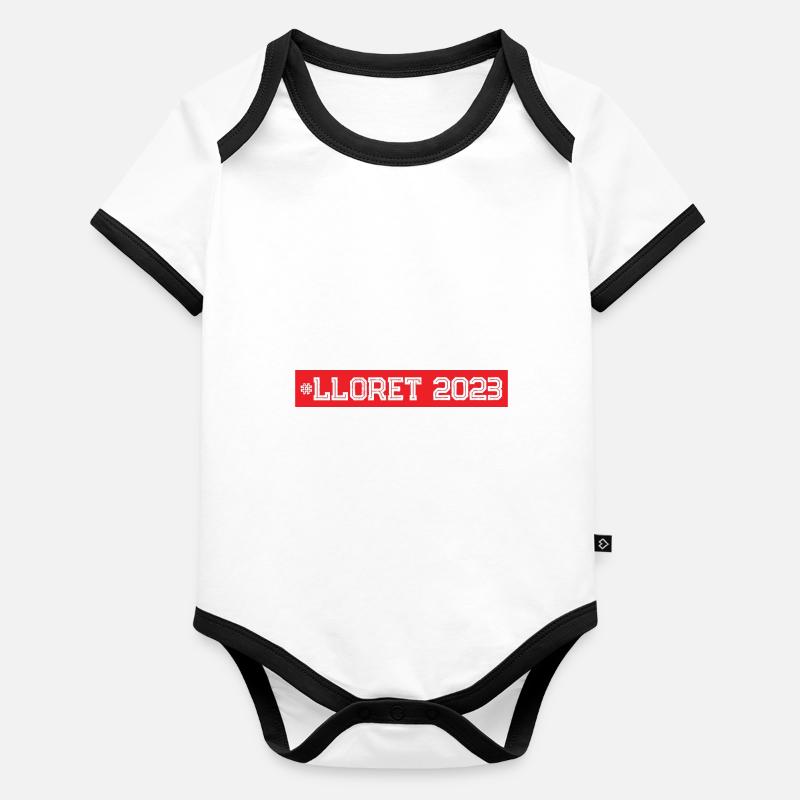 Lloret de Mar 2023 Body Bébé bio contrasté manches courtes
