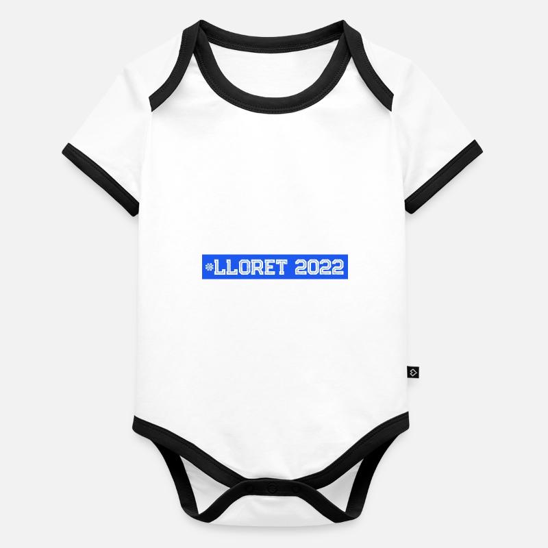 Lloret De mars 2022 Body Bébé bio contrasté manches courtes