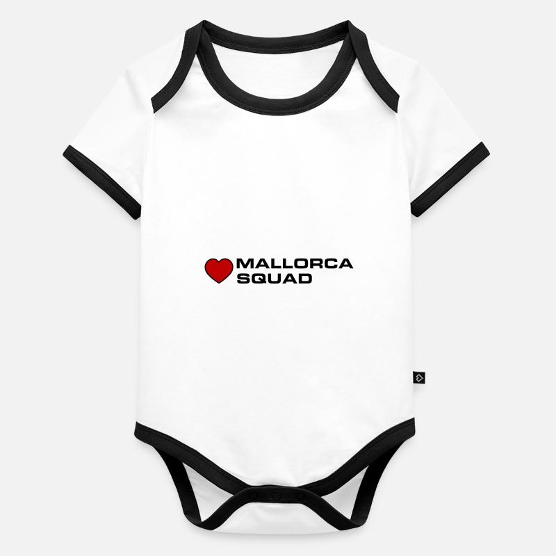 Équipe de Majorque Body Bébé bio contrasté manches courtes