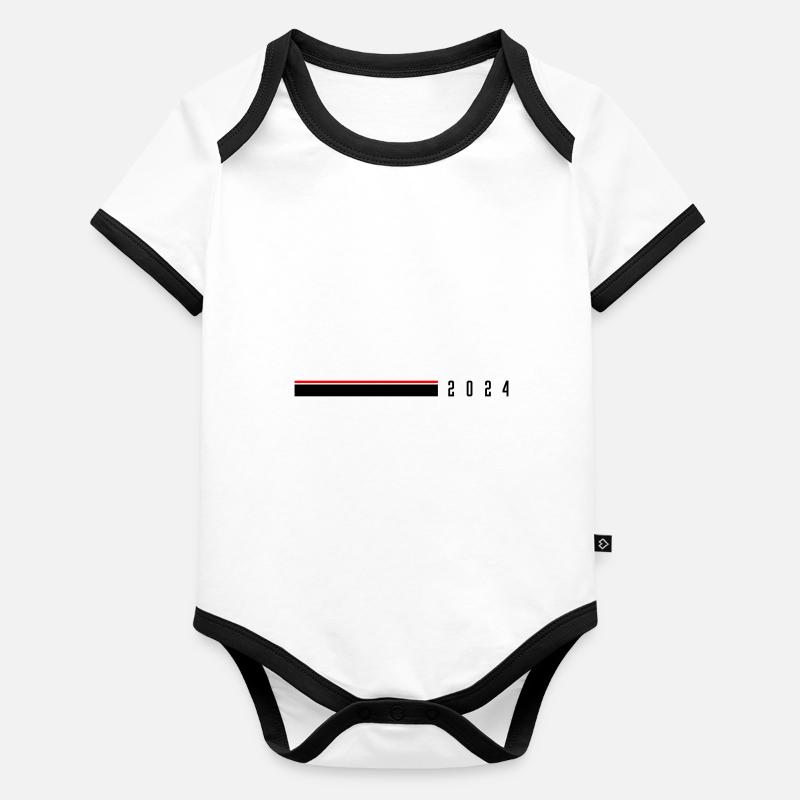Année 2024 Body Bébé bio contrasté manches courtes