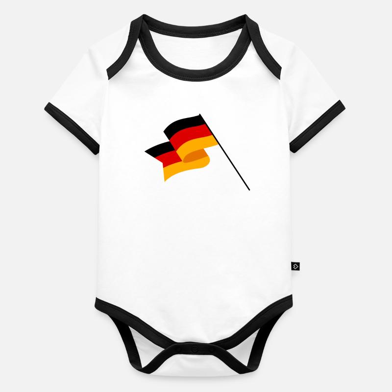 Germany Flag German Flag Organic Baby Contrasting Bodysuit