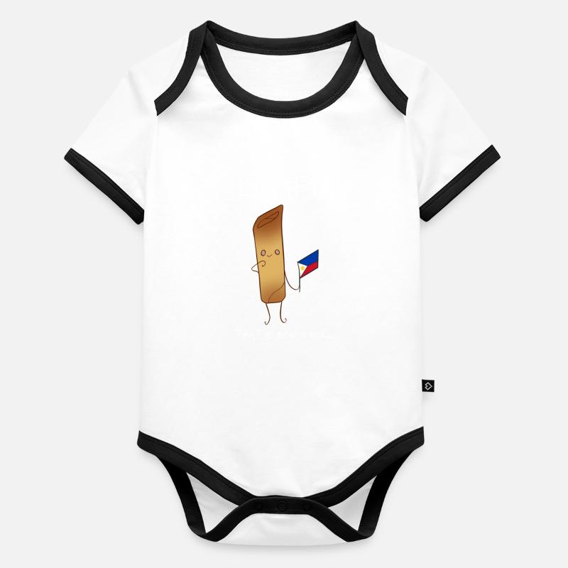 Filipino Pride Pinoy Spring Roll Lumpia Thats How Organic Baby Contrasting Bodysuit