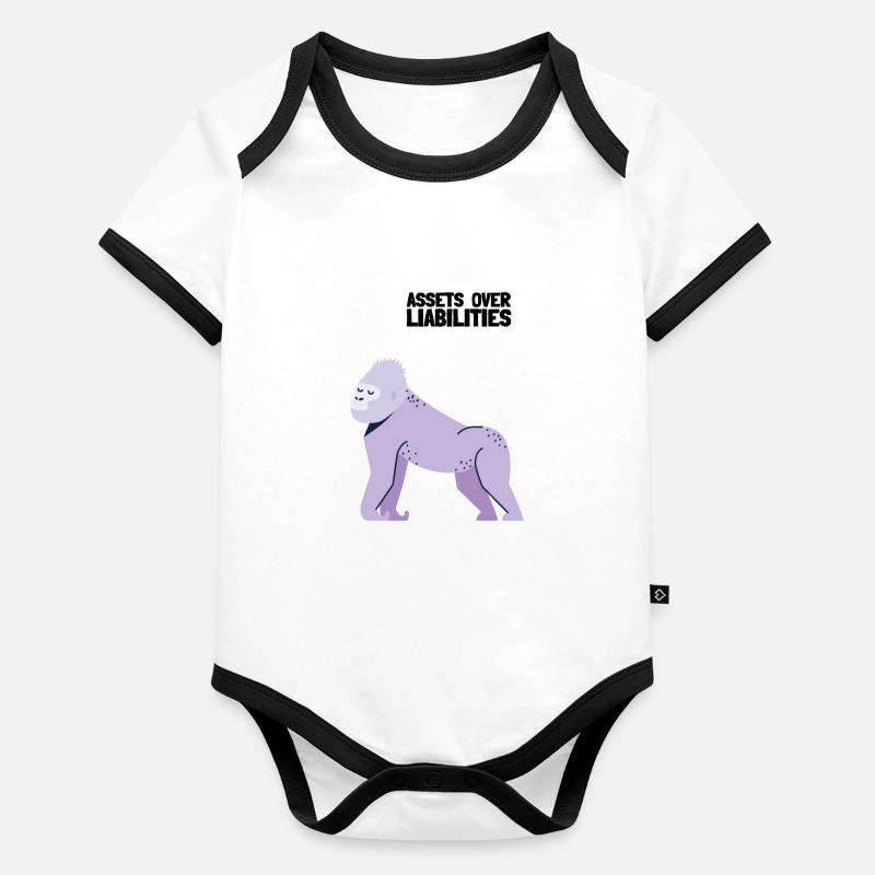 Actifs sur passifs Entrepreneur comptable Body Bébé bio contrasté manches courtes