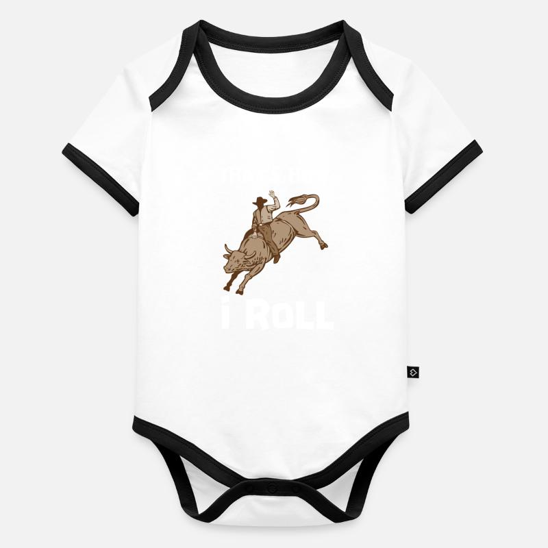 Future Bull Rider Steer Riding Organic Baby Contrasting Bodysuit