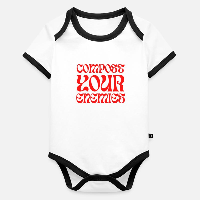 Compost Your Enemies Organic Baby Contrasting Bodysuit