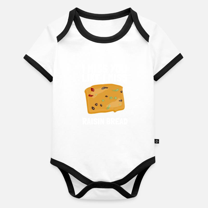 Cuisson du pain aux raisins secs Body Bébé bio contrasté manches courtes