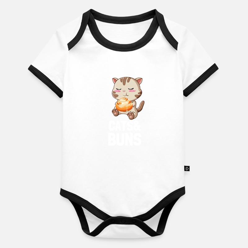 Cinnamon Roll And Cinnamon Buns Organic Baby Contrasting Bodysuit