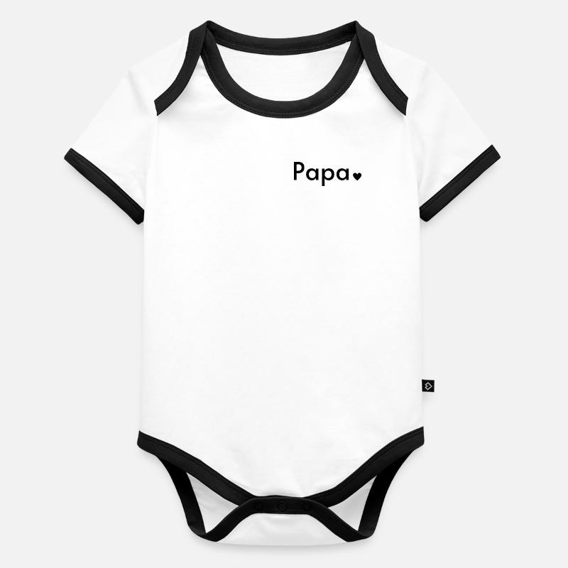 Papa Body Bébé bio contrasté manches courtes