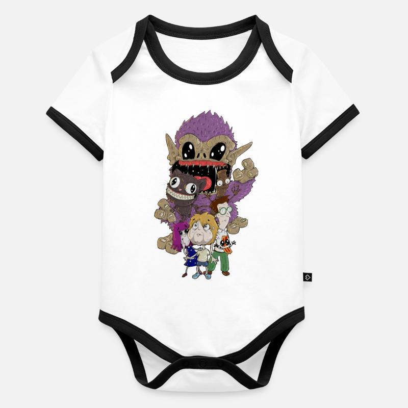 Benjamin Bacon Comic Organic Baby Contrasting Bodysuit