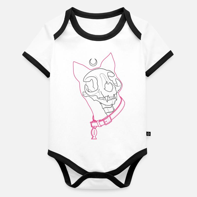 SKULL KAT!! Custom collection design!! Organic Baby Contrasting Bodysuit