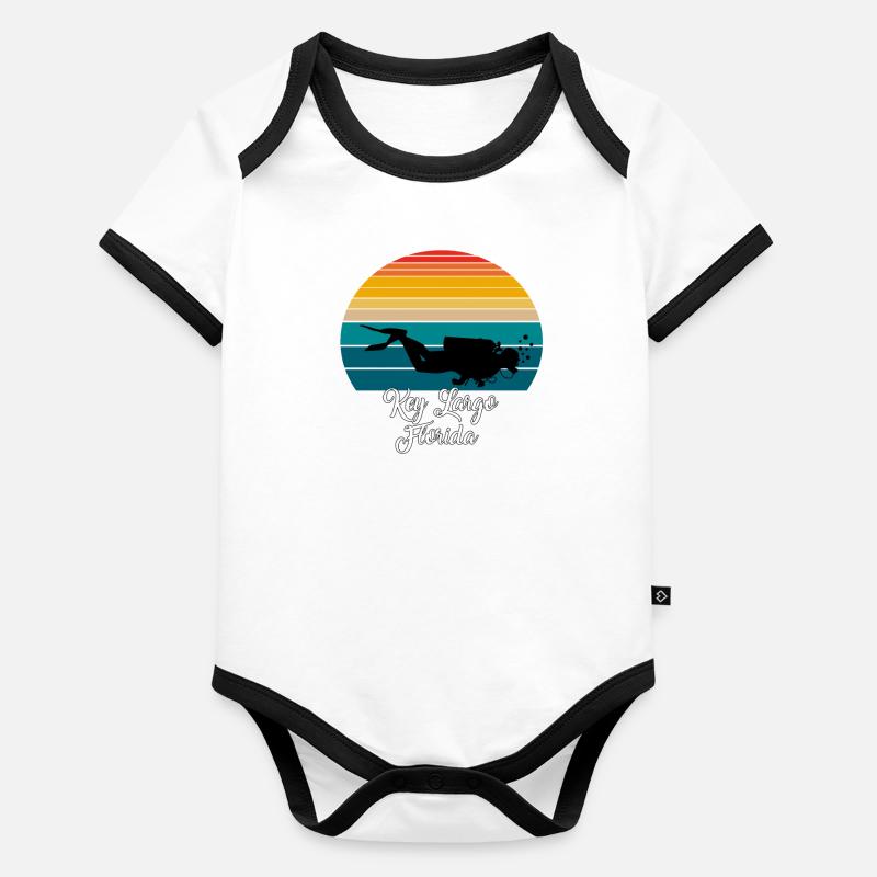 Key Largo Florida Diving Baby Bio-Kurzarm-Kontrastbody