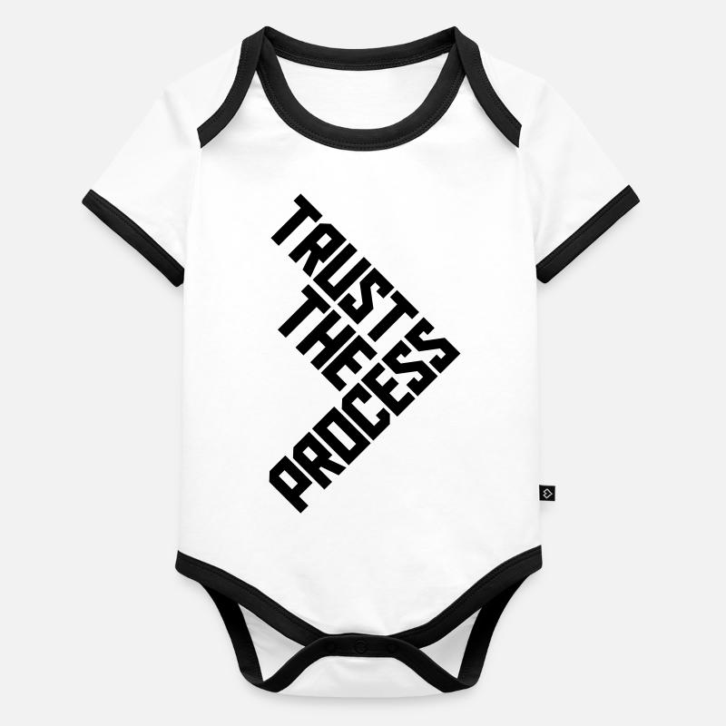trust the process Zitat Baby Bio-Kurzarm-Kontrastbody