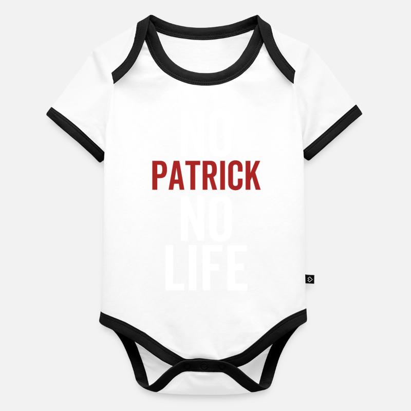 Pas de Patrick Pas de vie Body Bébé bio contrasté manches courtes