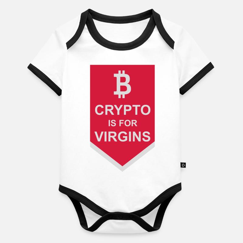 crypto is for virgins Organic Baby Contrasting Bodysuit