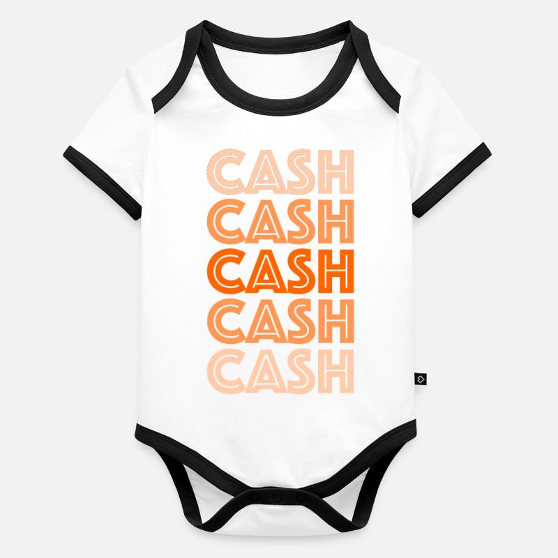 Conception du gradient CASH Body Bébé bio contrasté manches courtes