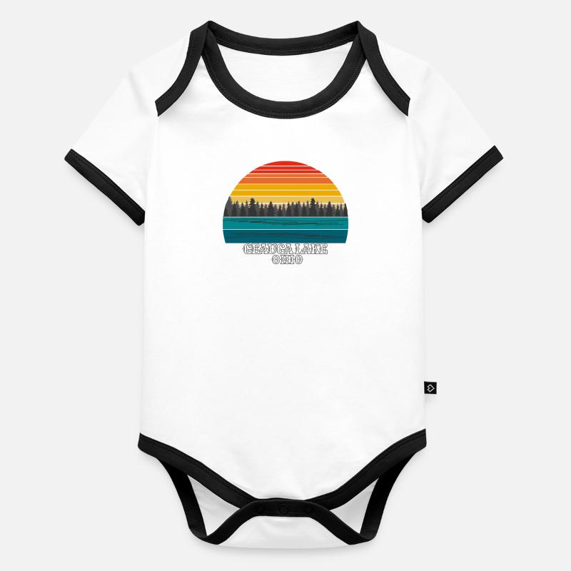 Geauga Lake Ohio Baby Bio-Kurzarm-Kontrastbody