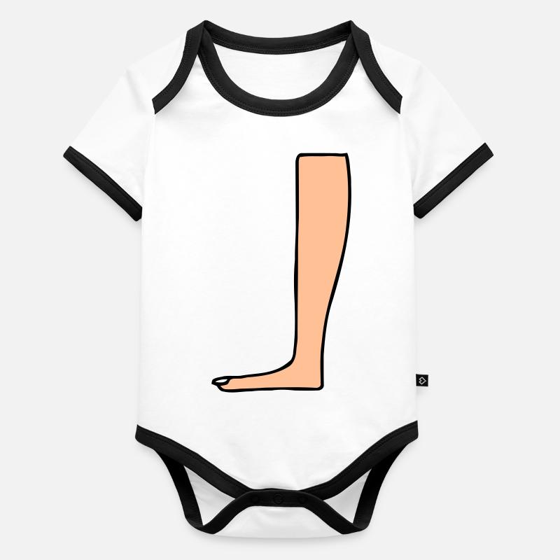 Leg Heiroglyph Baby Bio-Kurzarm-Kontrastbody