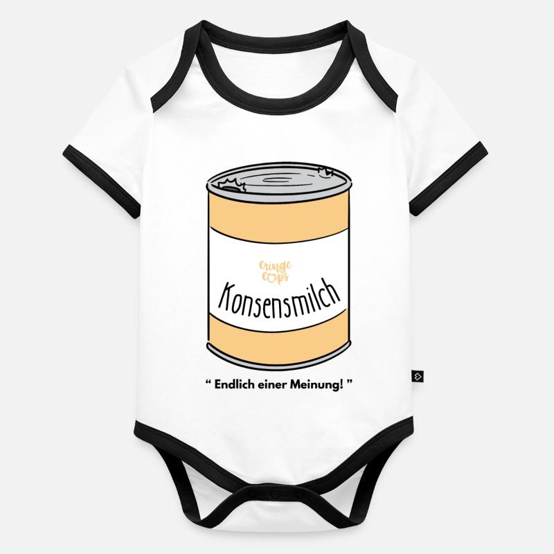 Konsensmilch Baby Bio-Kurzarm-Kontrastbody