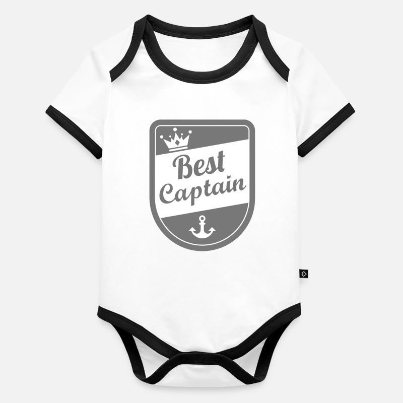 best captain Body Bébé bio contrasté manches courtes