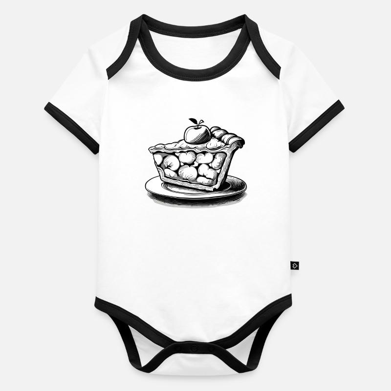 Blasser Apfelkuchen Baby Bio-Kurzarm-Kontrastbody