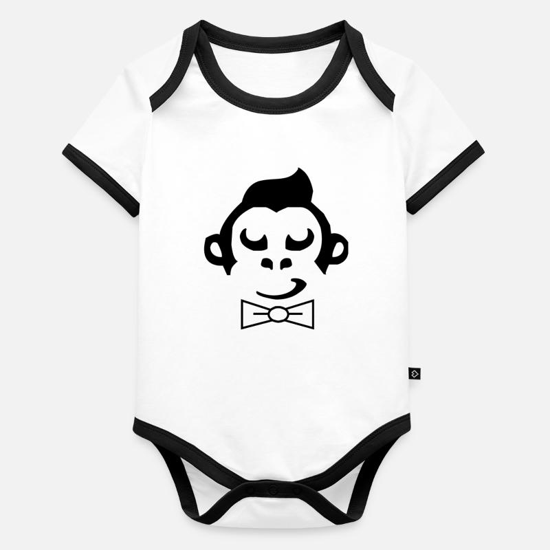 singe Body Bébé bio contrasté manches courtes
