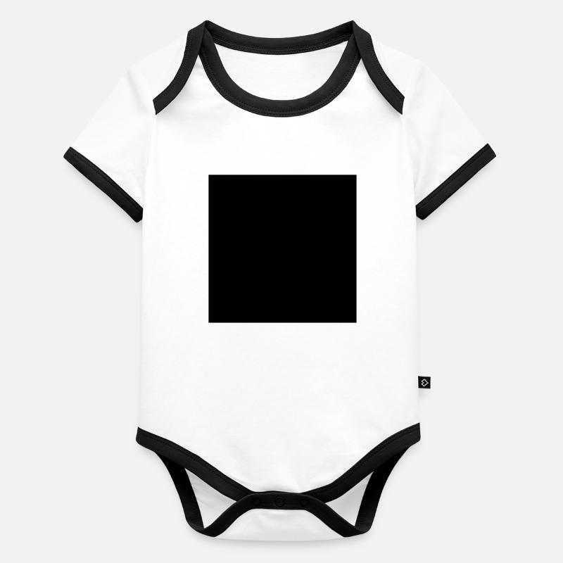 Math symbol - black square Organic Baby Contrasting Bodysuit